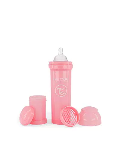 Twistshake Biberón Anti-cólicos con Tetina Flujo Rápido de Silicona para Bebés