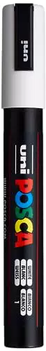 Uni-Ball 833424 - Marcador, 1.8-2.5 mm, color blanco