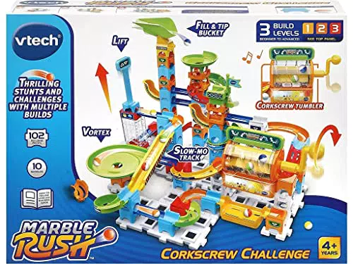 VTech - Marble Rush Deluxe Corkscrew Set, Circuito de canicas Interactivo