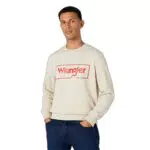 Wrangler Logotipo de Marco Sudadera, Beige, M para Hombre