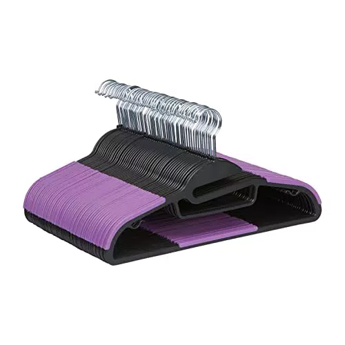 Perchas de Plástico Amazon Basics con Revestimiento de Goma