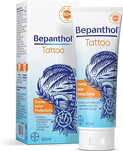 Crema para Tatuajes - Bepanthol Tattoo con Pantenol - Hidrata - Repara la Piel Post Tattoo y Preserva la Belleza del Tatuaje - 30 g - Sin Conservantes y Sin Perfume