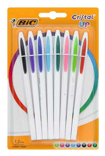 BIC Cristal Up Bolígrafos Punta Media - Escritura Suave y Precisa
