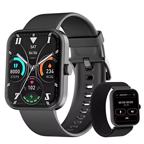 Smartwatch Blackview Inteligente - Llamada Bluetooth, Pantalla 1,83 Pulgadas, Oxímetro, Pulsómetro, 100 Modos Deportivos, Calculadora, Fashion para Hombre.