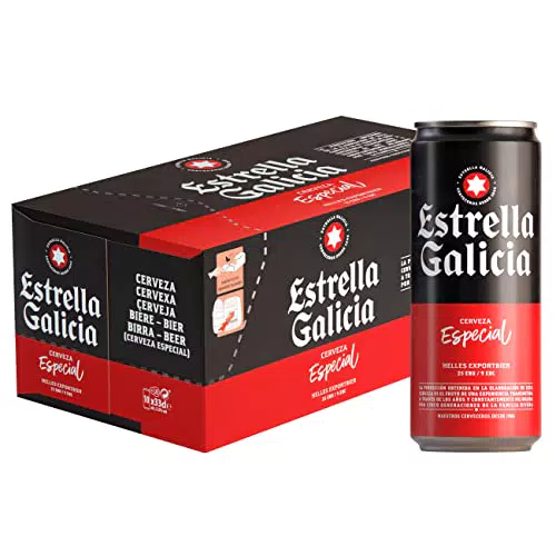 Cerveza Estrella Galicia Especial Frigopack - Pack de 10 latas de 33cl - 5,5% Volumen de Alcohol