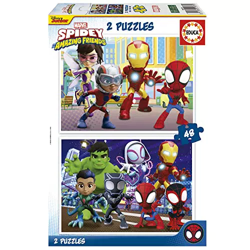 Puzzles Infantiles Spidey & Amazing Friends Marvel - Set de 2 unidades
