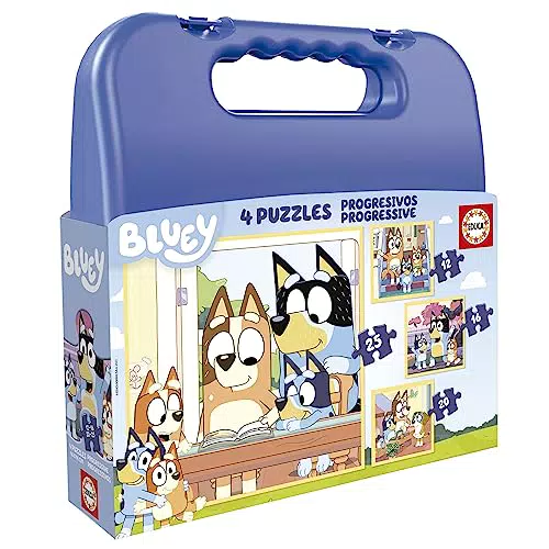 Set de Puzzles Progresivos Bluey en Maleta Magnífica - A Partir de 3 años