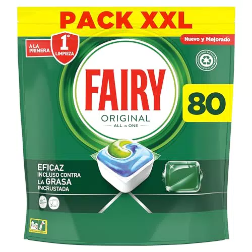 Fairy Original Todo En Uno Pastillas Lavavajillas, 160 Capsulas