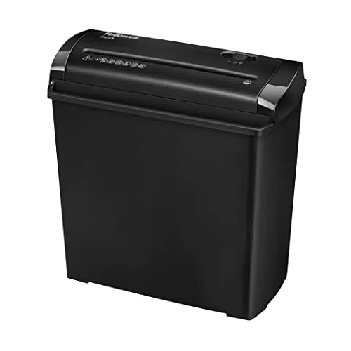 Trituradora de Papel Fellowes P-25S - Corte en Tiras, 5 Hojas, Uso Personal.