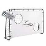 Portería de Fútbol HUDORA Hornet 180 con Pared Goal - Ideal para niños y adultos - Red Desmontable y Agujeros Reforzados