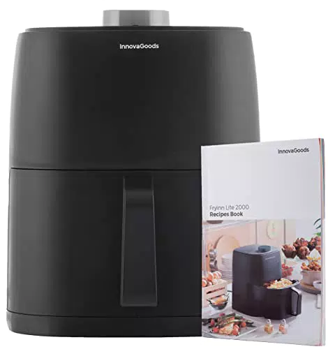 Freidora sin Aceite InnovaGoods® 2L: Air Fryer 1200W con +100 Recetas en Español