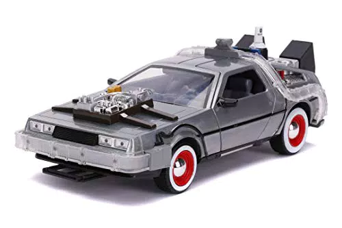 Coche DeLorean Escala 1:24 con Apertura de Puertas y Luces - Modelo Oficial Jada