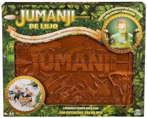 Jumanji Deluxe - Juego de Mesa Electrónico para Niños y Familias - Luces y Sonidos - 2-4 Jugadores