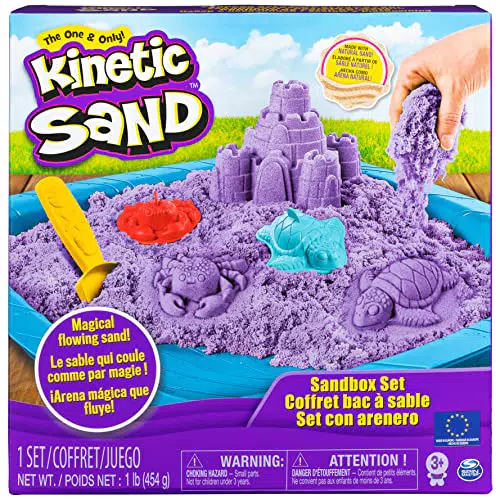 ¡Arena Mágica Kinetic Sand con Arenero para Niños de 3 Años + y Accesorios!