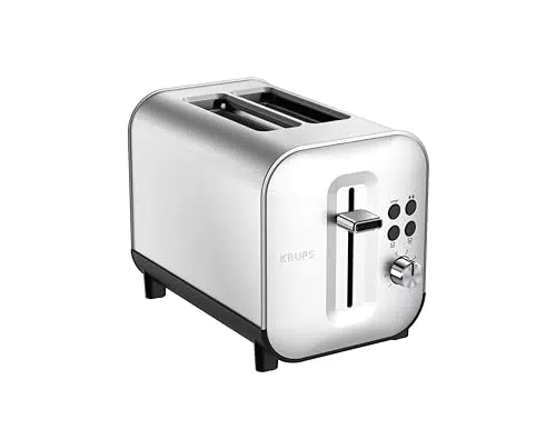Tostador Krups KH682D10 de acero inoxidable con ancho ajustable y 8 niveles de potencia