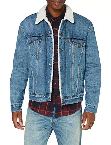 Levi's Type 3 Sherpa Trucker, Chaqueta para Hombre, Azul