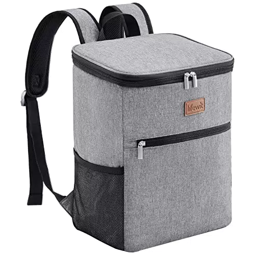 Mochila Térmica Lifewit Porta Alimentos para Playa y Picnic, Gris