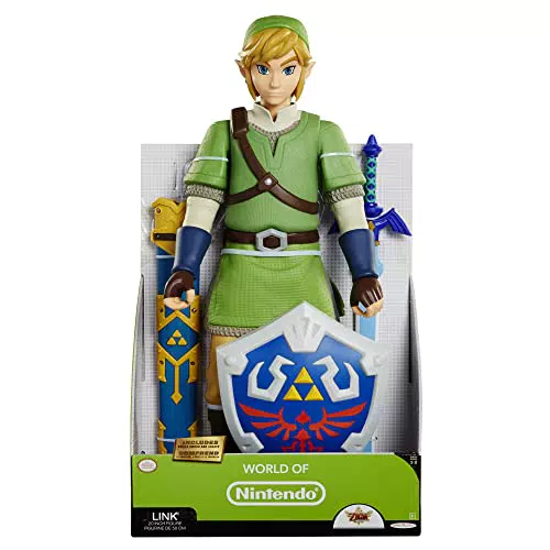 Figura Link de Nintendo Zelda de 50 cm - Figura de Acción con 7 Puntos de Articulación - Para Niños a Partir de 3 Años