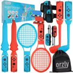 Paquete de Accesorios Orzly para Nintendo Switch OLED: Juegos Deportivos y Accesorios Esenciales