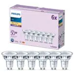 Bombilla LED Philips GU10 4.6W Equivalente 50W 355 lúmenes Luz Blanca Cálida