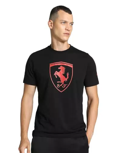 Camiseta PUMA Scuderia Ferrari - Escudo Grande - Negro - Hombre