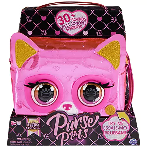 Bolso Mascota Interactiva Flashy Frenchie - Juguete Niña 5+ años