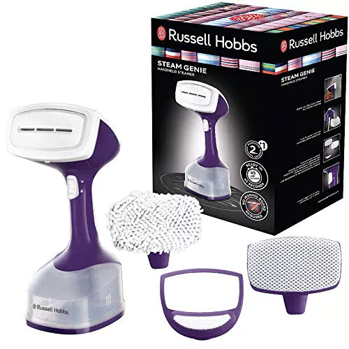 Plancha de Vapor Vertical Russell Hobbs Steam Genie - 1650 W, Golpe Vapor 25g, 3 Accesorios
