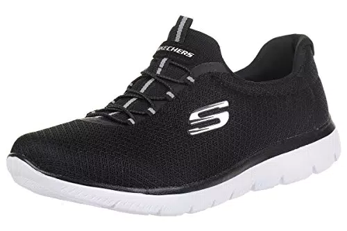 Skechers Summits, Zapatillas de Deporte Mujer, Blanco White Mesh Silver Trim