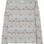 Camiseta Mujer Springfield Bimateria Estampada Punto Cortado