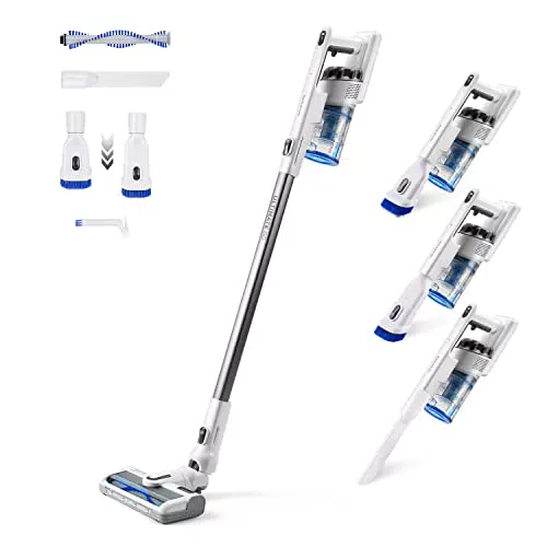 Aspiradora Escoba Taurus Ultimate Go - Sin Cable, Baterías de Litio 22,2V, 2 Velocidades, Cepillo Turbo Brush, Iluminación, Blanco