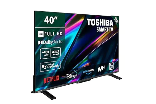 Smart TV Toshiba 40LV2E63DG 40" Full HD HDR con Asistente de Voz Alexa y Google