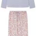 Women's Secret Pijama Largo de Algodón Malva Paisley
