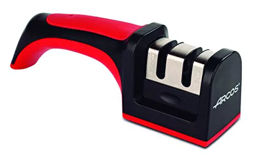 Afilador Profesional ARCOS con Mango Ergonómico para Cuchillos - Rodillos Cerámicos y de Carbono