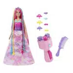 Muñeca Barbie Dreamtopia Twist 'N Style Fantasía con Pelo de Colores y Accesorios de Peinado
