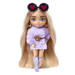 Muñeca Barbie Extra Mini Rubia Articulada con Accesorios de Moda - Mattel