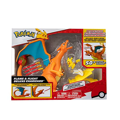 Figura Electrónica Pokémon Deluxe Charizard Vs Pikachu con Luces y Sonidos Únicos