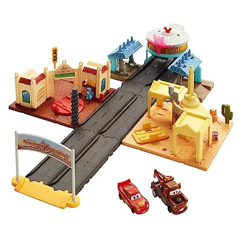 Pista Disney Cars Radiador Springs con 3 Coches de Juguete - Mattel HGV68