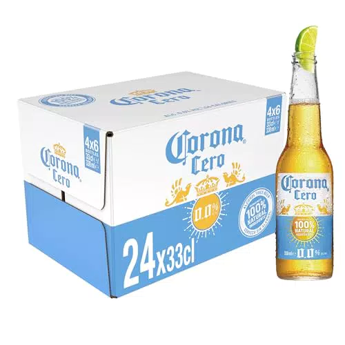 Cerveza Corona Cero con Ingredientes Naturales - Sin Alcohol (24 Botellas)