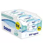 Toallitas Dodot Pure Aqua para Bebé: Restaura el pH natural de la piel con 99% agua