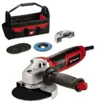 Amoladora Angular Einhell TC-AG 125/850 Kit - Potencia 850W, 12.000 rpm, Profundidad de Corte 28mm, Diámetro Máx. Disco 125mm