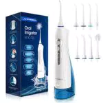 Irrigador Bucal Hangsun Inalámbrico Recargable con 8 Boquillas - 300ml