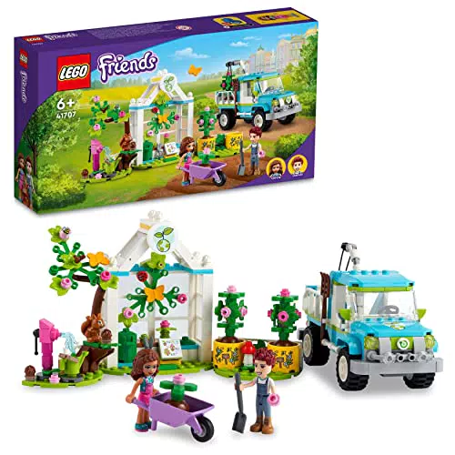 LEGO Friends Vehículo de Plantación de Árboles de Heartlake City con 2 Mini Muñecas