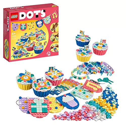 LEGO Kit de Fiesta Dots: Juguete de Construcción con Cupcakes y Pulseras