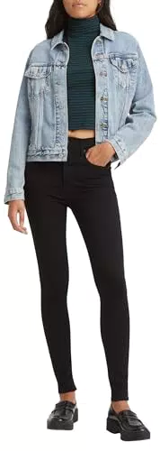 Levi's Mile High Super Skinny, Vaqueros Mujer, Black Ground