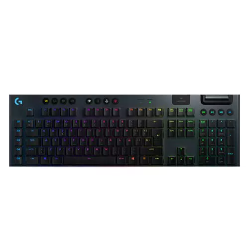 Teclado Gaming Mecánico Inalámbrico Logitech G915 LIGHTSPEED con Teclas GL-Táctil - Diseño ultra delgado
