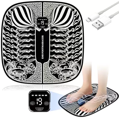 Masajeador de Pies Eléctrico con 6 Modos de Intensidad - Alivio del Dolor Muscular y Circulación Sanguínea
