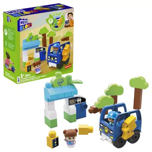 Bloques de Construcción Ciudad Verde Autobús Eléctrico Mattel HDX90