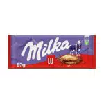 Tableta de Chocolate con Leche Milka Cubierta de Galletas LU