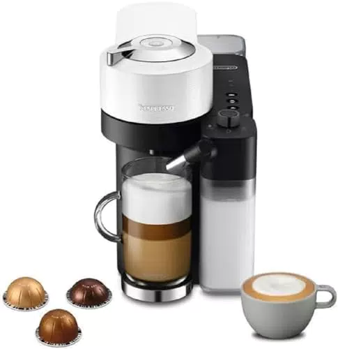 Cafetera Automática Nespresso De'Longhi Vertuo Lattissima ENV300.W con Espumador de Leche Automático.