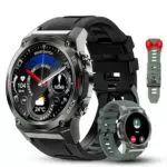 Reloj Inteligente OUKITEL BT50 para Hombre - Smartwatch con Llamadas Bluetooth y Monitor de Ritmo Cardíaco/Oxígeno en Sangre